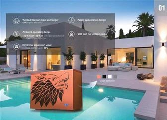 8 kW ~ 35 kW chauffe-pompe à chaleur électrique pour les piscines au-dessus du sol R32 WiFi